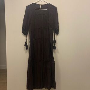 Long brown boho Free People dress